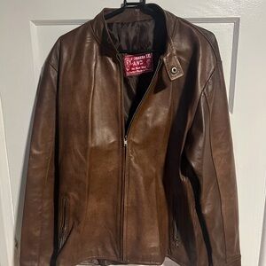 Men's Brown Sheep Leather authentic Jacket from Mexico